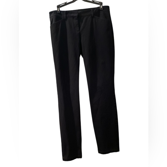 Theory Women’s Black Slim Fit Trousers Size 8 - Picture 1 of 4